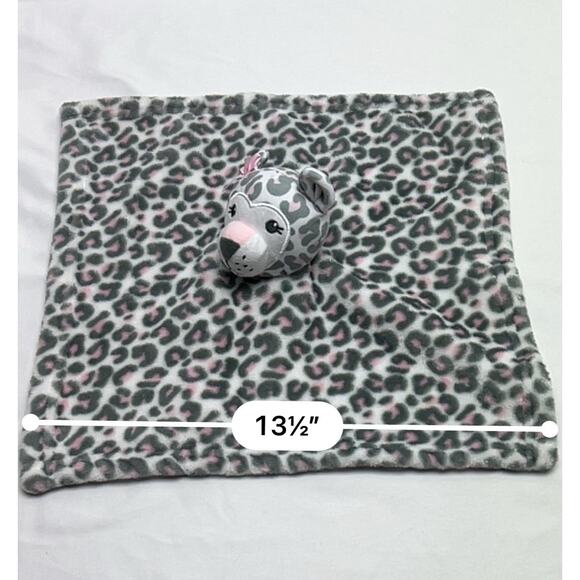 Hudson Baby HB Pink Gray Cheetah Lovey Security Blanket Leopard Print Spots Soft - Picture 6 of 7